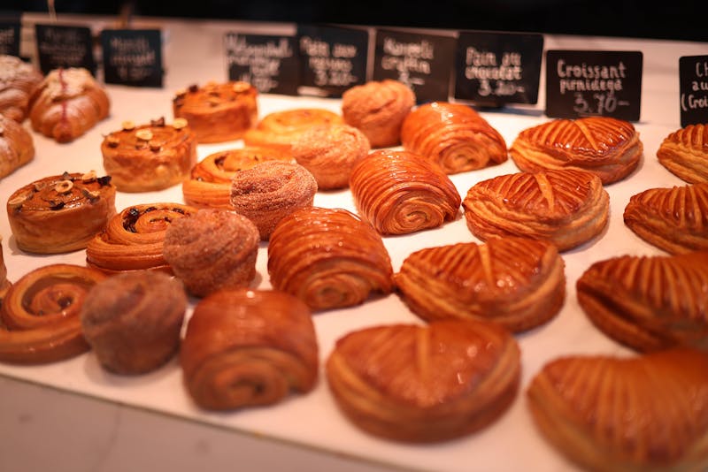 Artisan pastry display at tatte bakery event